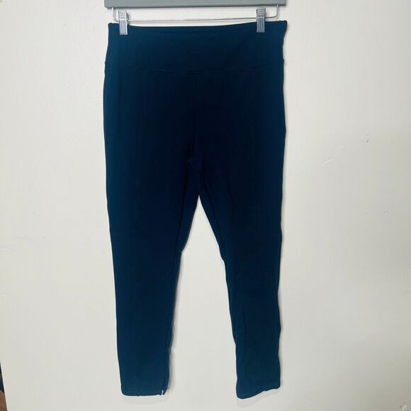 Vineyard Vines Navy Blue Pull On Stretch Leggings Pants Side Zip Sz M - Picture 1 of 7
